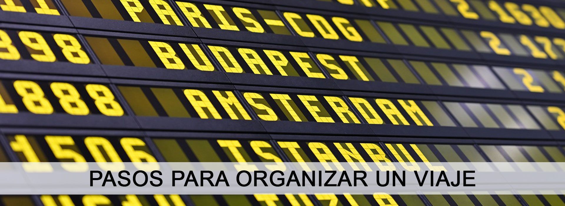 tablero informativo pasos para organizar un viaje