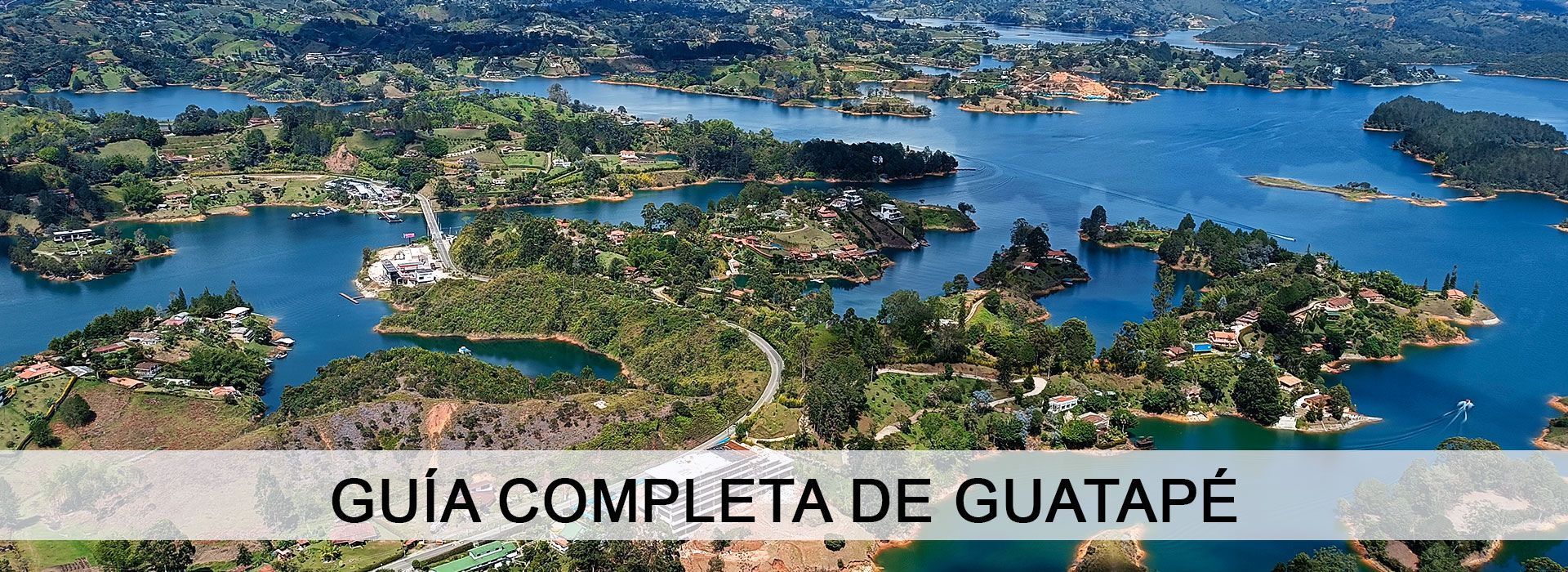 Panorámica de las vistas del Peñol Colombia