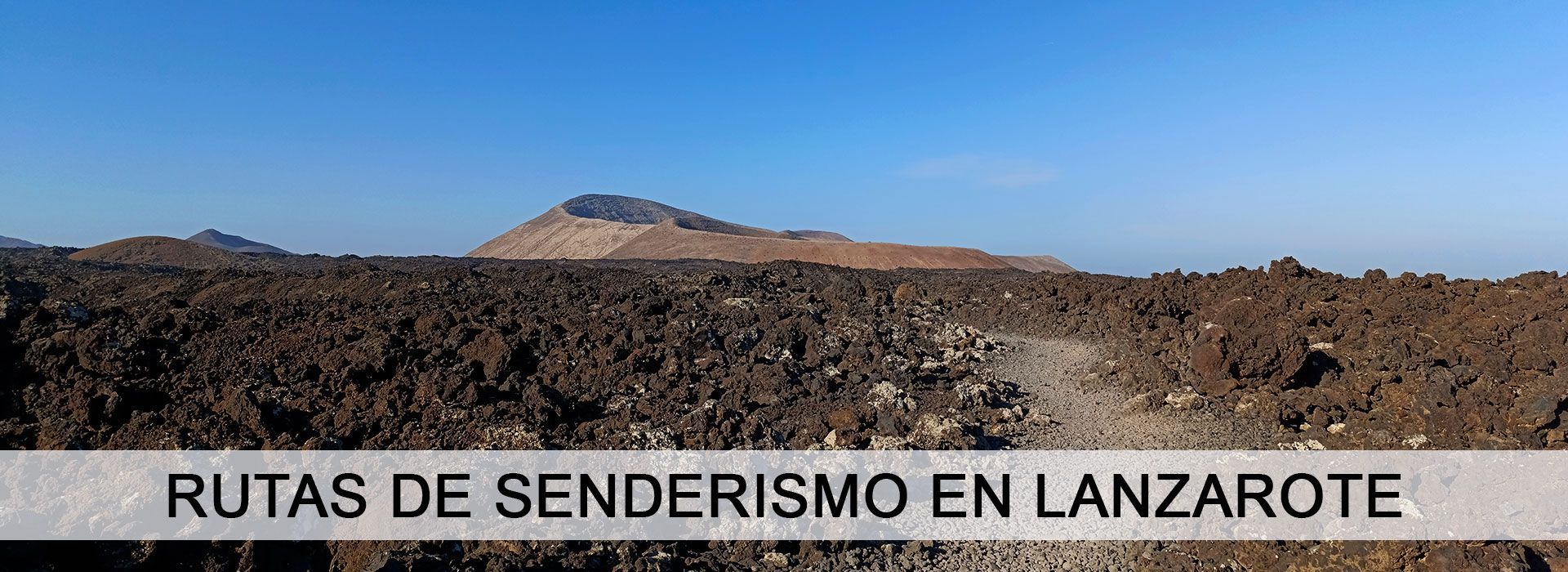 Panorámica de un volcan de Lanzarote