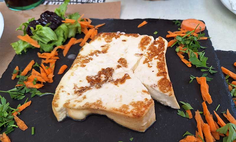plato de queso asado Tenerife