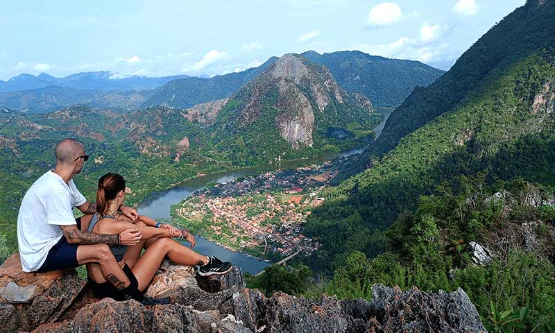 Mirador de Nong khiaw en Laos