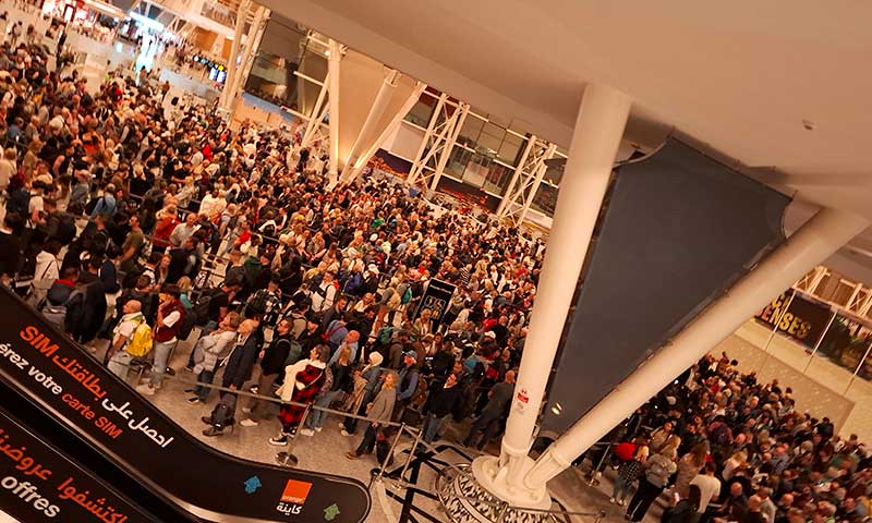Consejo para viajar a Marruecos, control de aeropuerto