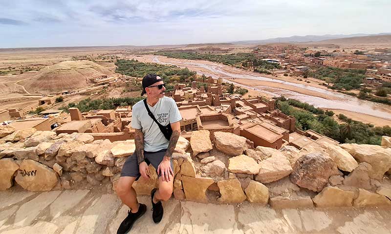 Cima del Ksar Ait Ben Haddou en Marruecos