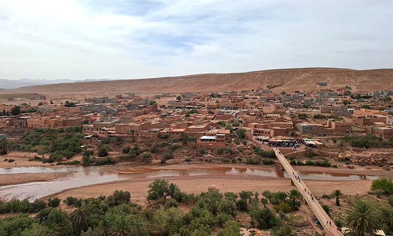 vistas panoramicas desde lo alto del ksar de Marruecos