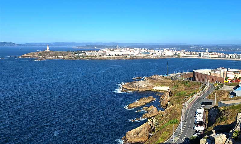 Vistas desde el Monte de San Pedro en A Coruña