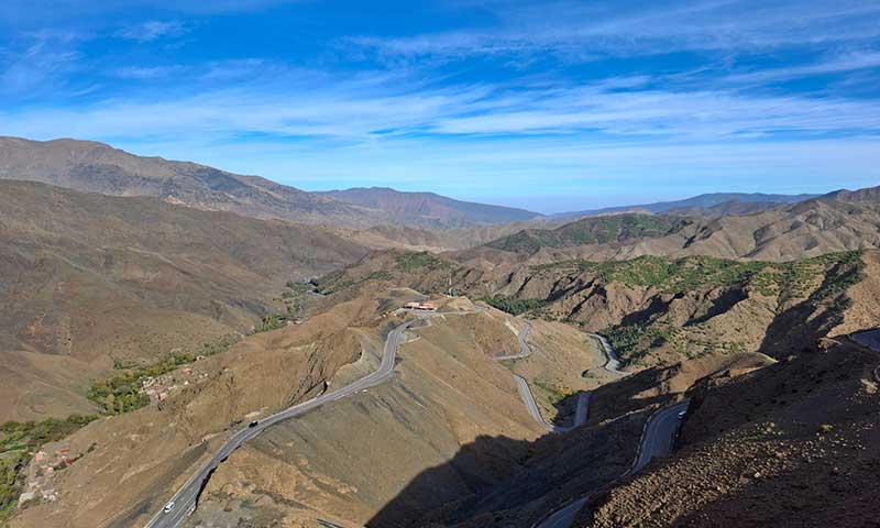 Carreteras del atlas de Marruecos